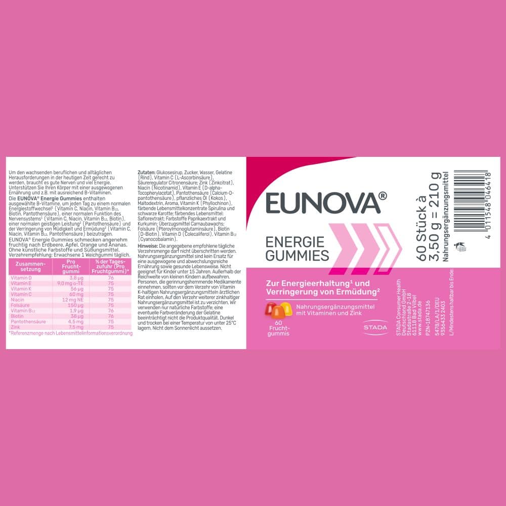EUNOVA ENERGIE GUMMIES 60 St Bonbons