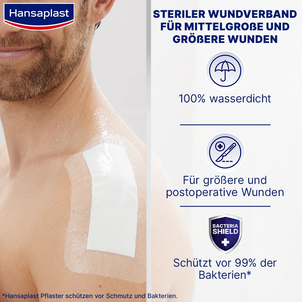 Hansaplast AQUA PROTECT 3XL STERILE 10 x 15 cm 5 St Pflaster