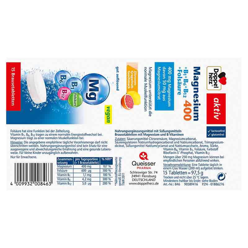 Doppelherz aktiv Magnesium 400 15 St Brausetabletten