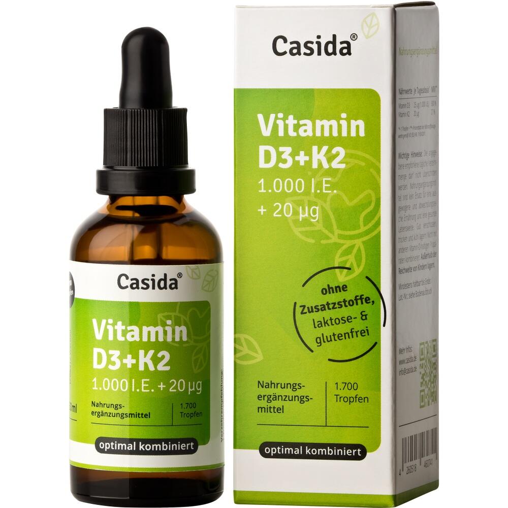 Casida Vitamin D3+K2 1.000 I.E.+20µg Tropfen 50 ml Tropfen