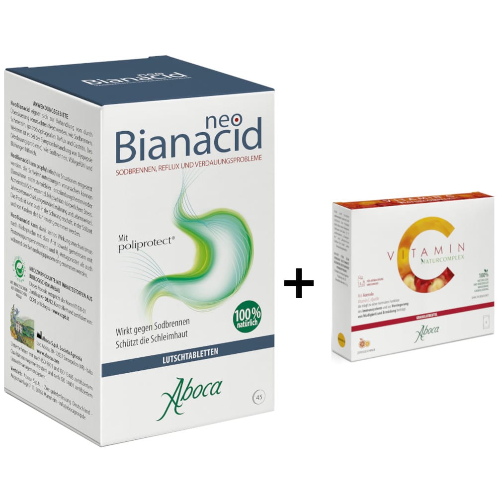 neoBianacid bei Sodbrennen, Reflux und Verdauungsproblemen 45 St Lutschtabletten