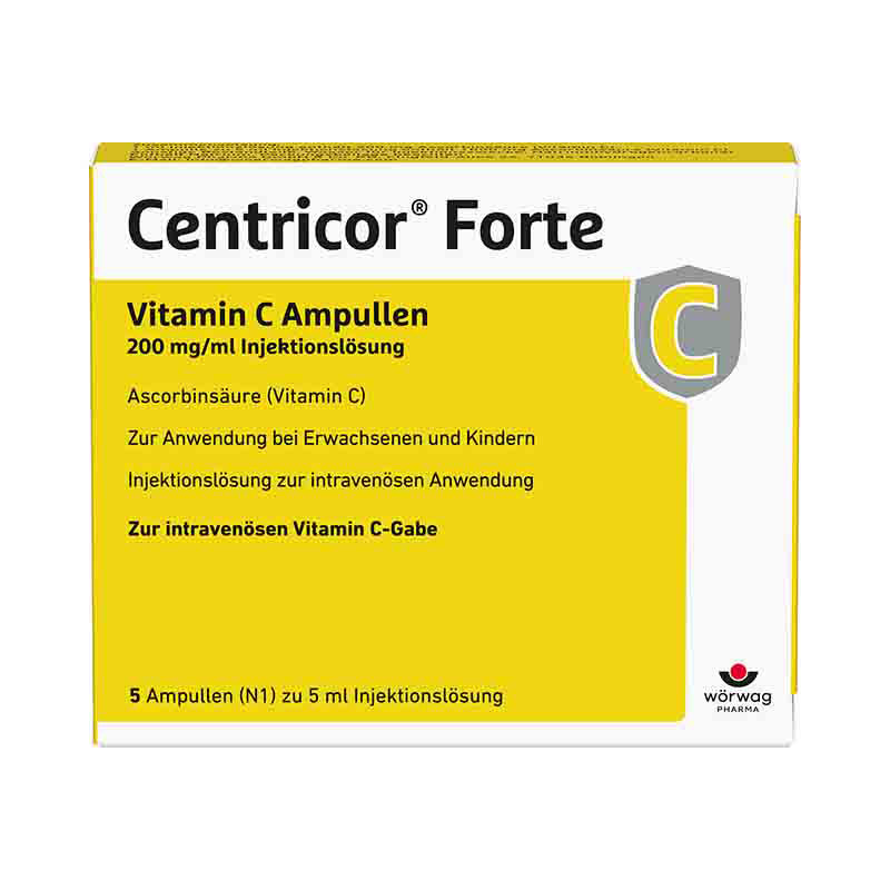 Centricor Forte Vitamin C Ampullen 200mg/ml 5X5 ml Injektionslösung