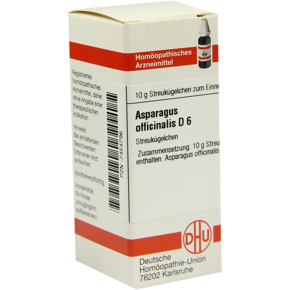 ASPARAGUS OFFICINALIS D 6 Globuli 10 g Globuli