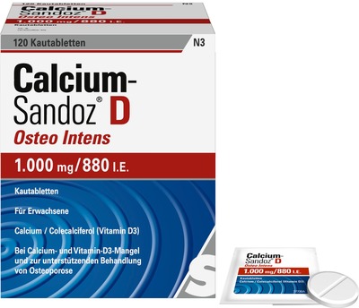 Calcium-Sandoz D Osteo intens 1000mg/880 I.E.  120 St Kautabletten