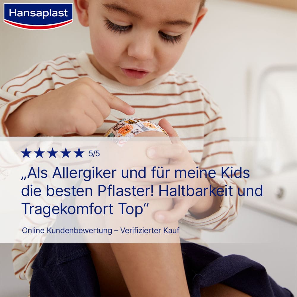 Hansaplast Sensitive Kids Wundverband XL, 6cm x 7cm 10 St Pflaster
