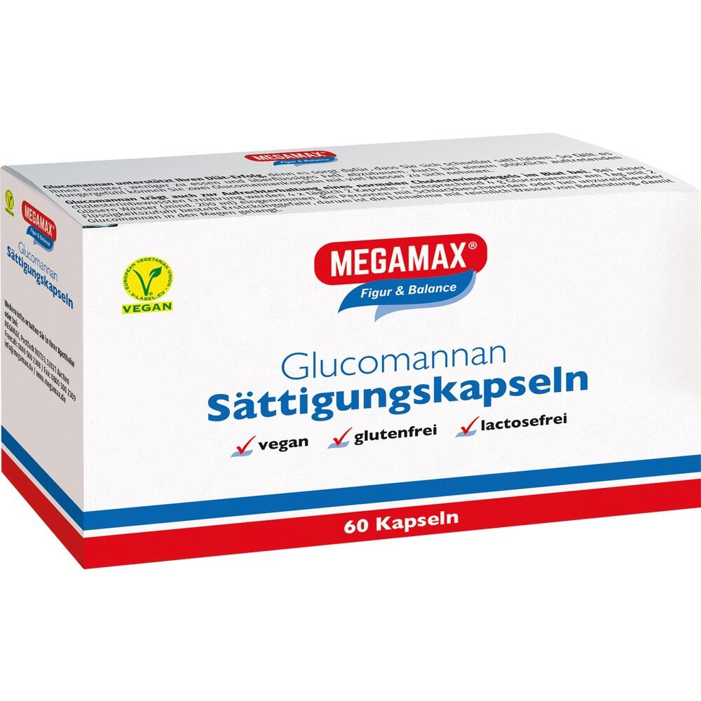 MEGAMAX Sättigungskapseln Glucomannan 60 St Kapseln