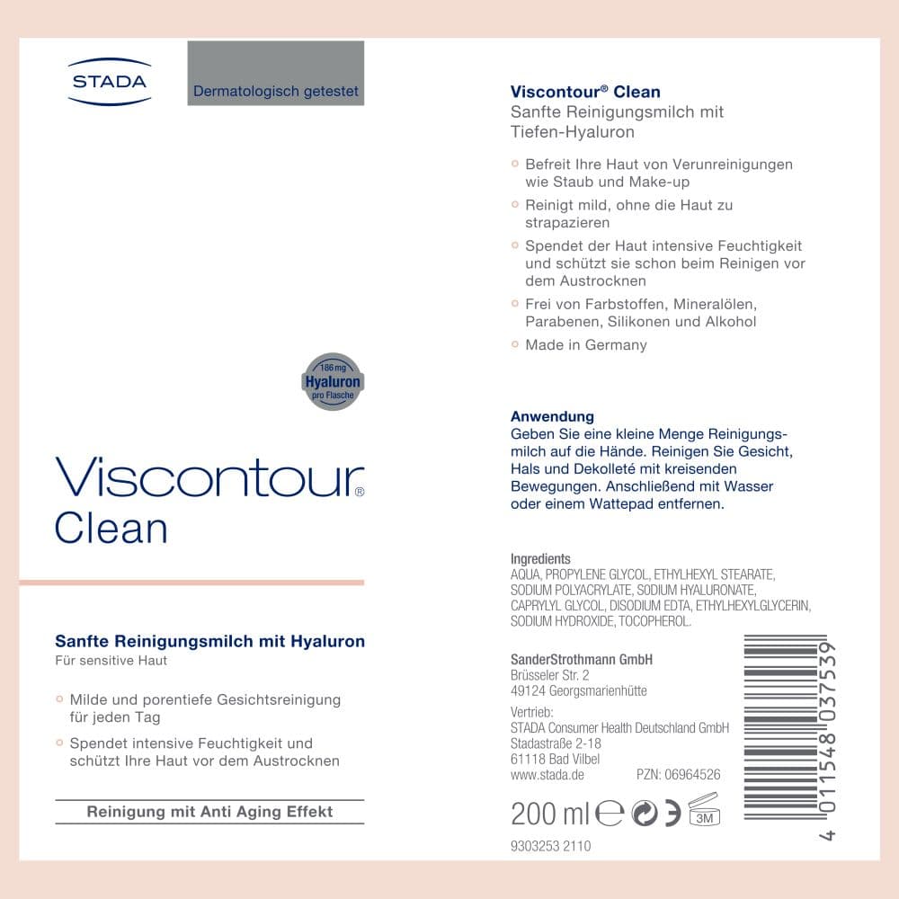 Viscontour Clean Reinigungsmilch 200 ml Milch