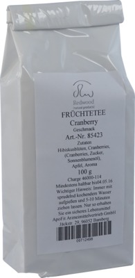 CRANBERRY FRÜCHTETEE aromatisiert 100 g Tee