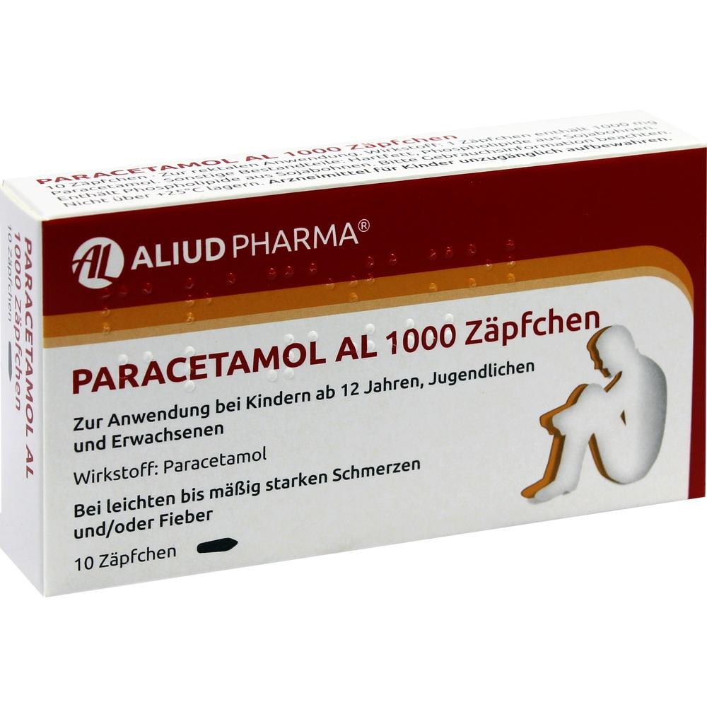 Paracetamol AL 1000 Zäpfchen bei akuten Schmerzen und Fieber