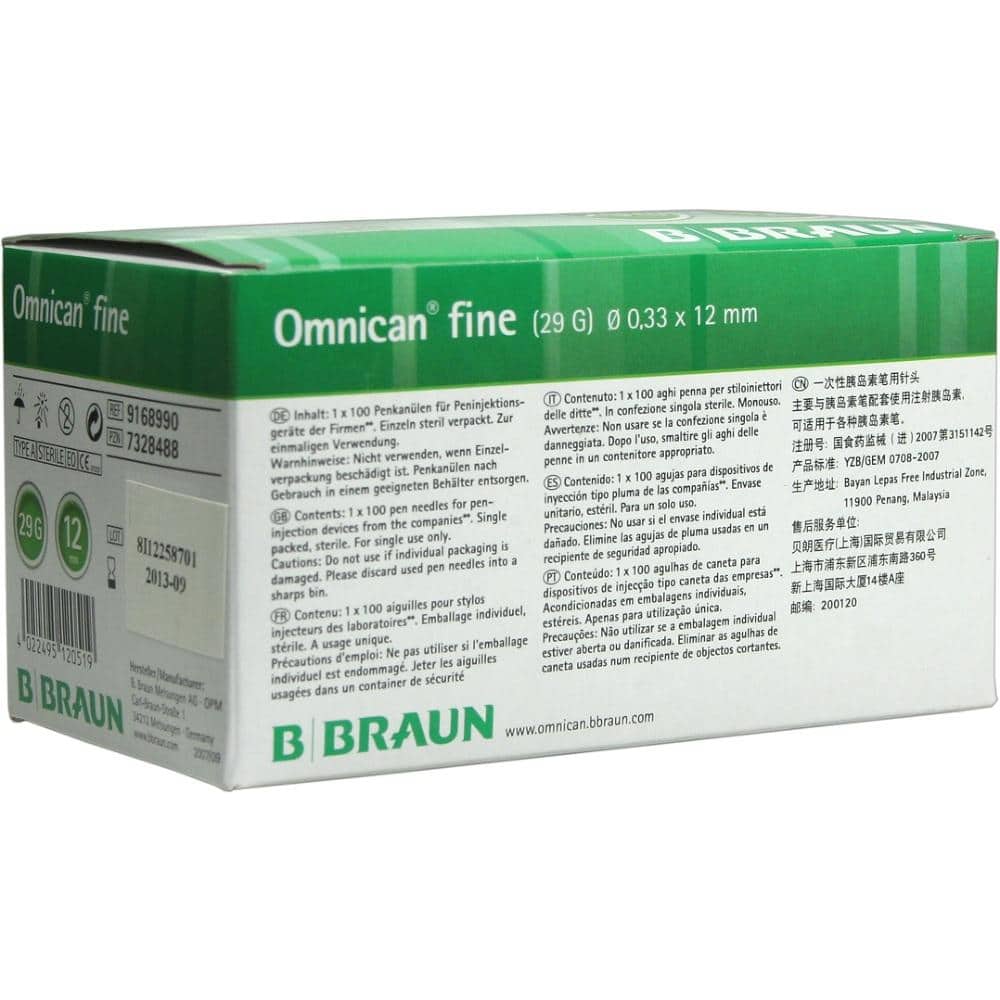 OMNICAN fine Pen Kanüle 0,33 x 12 mm 100 St Kanüle