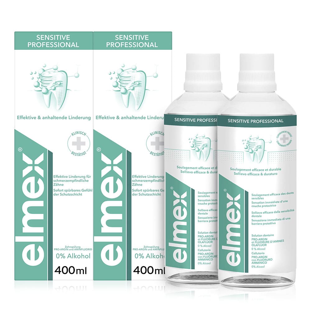 elmex SENSITIVE PROFESSIONAL Zahnspülung Doppelpack 2x400 ml Spüllösung