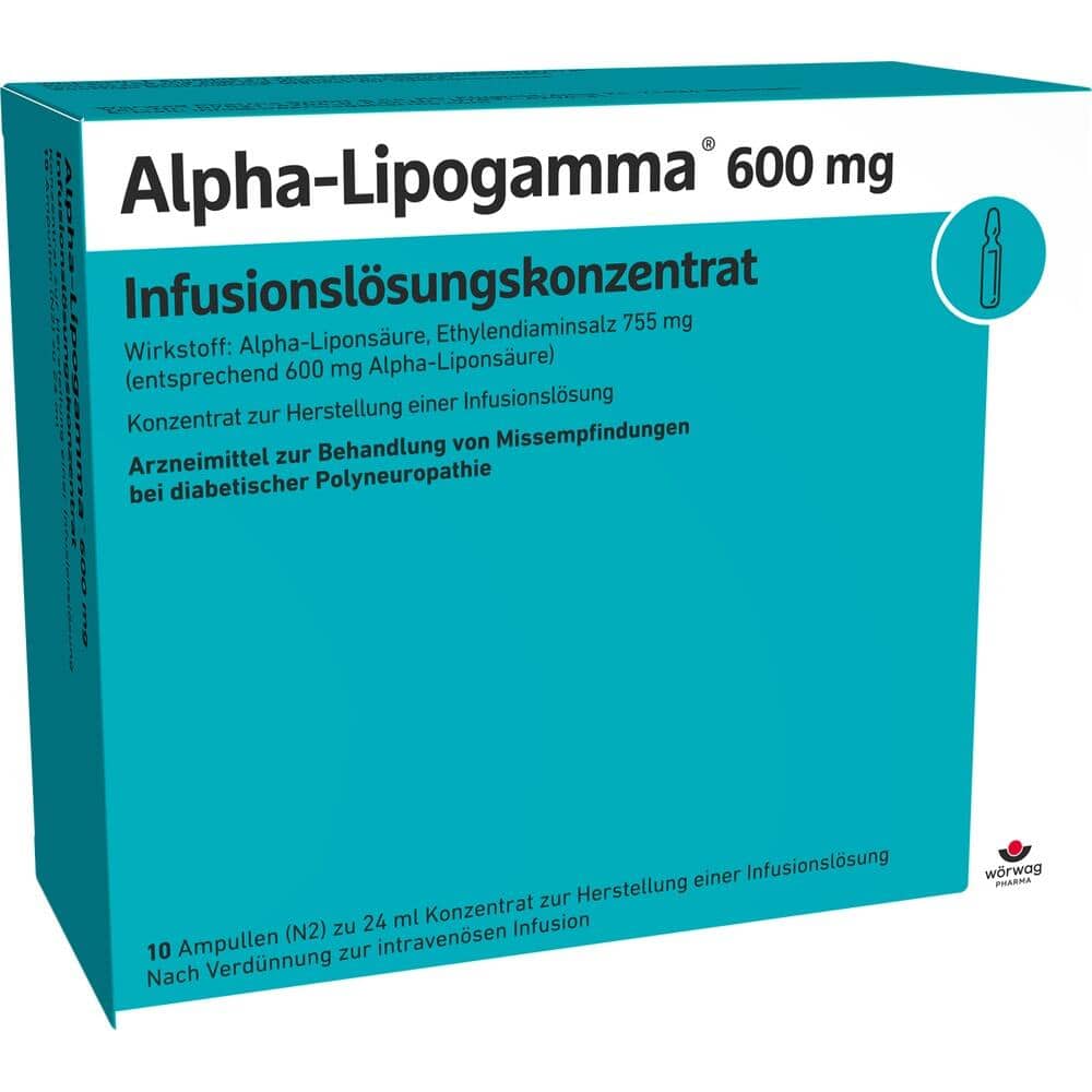 Alpha-Lipogamma 600mg Infusionslösungskonzentrat 10X24 ml Infusionslösungskonzentrat