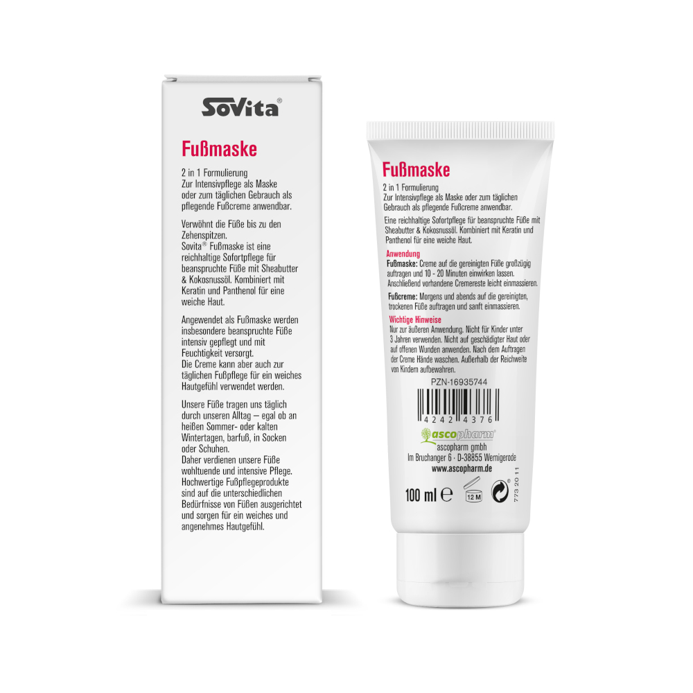 sovita Fußmaske 100 ml Creme