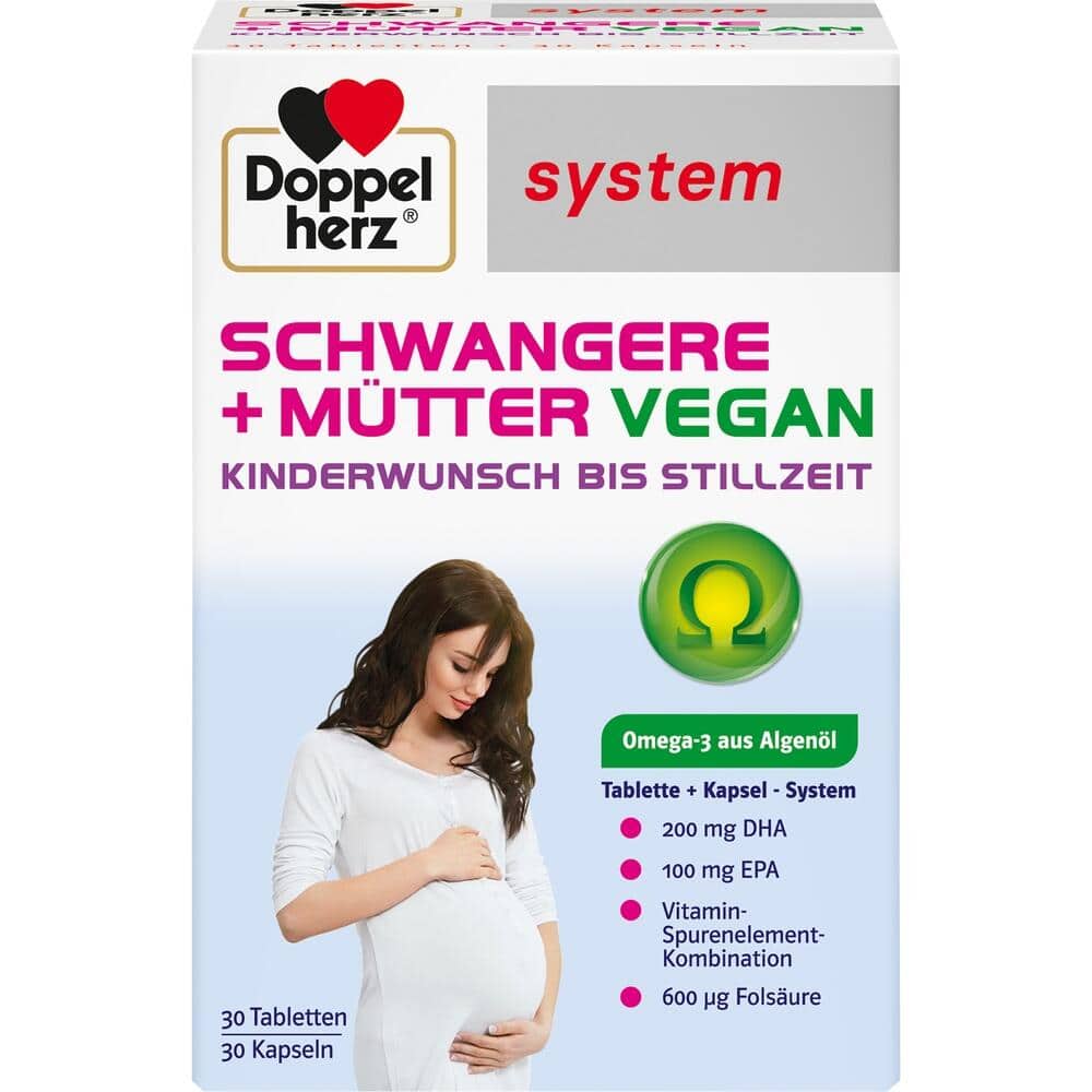 Doppelherz system SCHWANGERE + MÜTTER VEGAN 60 St Kombipackung