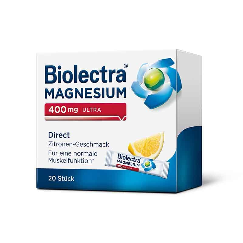 Biolectra MAGNESIUM 400mg ULTRA Direct Zitrone  20 St Pellets