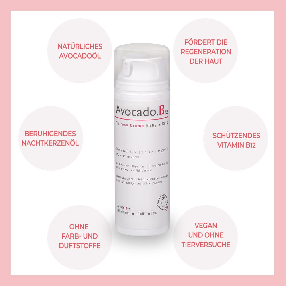 Avocado B12 rosa Creme Baby & Kind 140 ml Creme