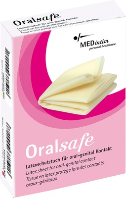 Oral Safe Latexschutztuch Erdbeere 8 St Tücher