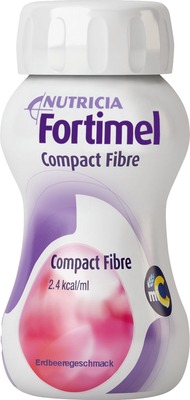 Fortimel Compact Fibre 2.4 Trinknahrung Erdbeere 4X125 ml Flüssigkeit