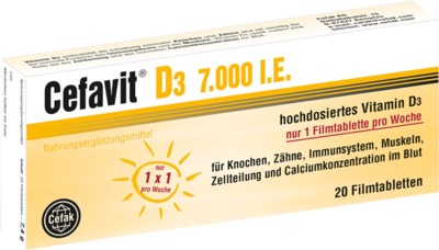 Cefavit D3 7.000 I.E. Filmtabletten 20 St Filmtabletten