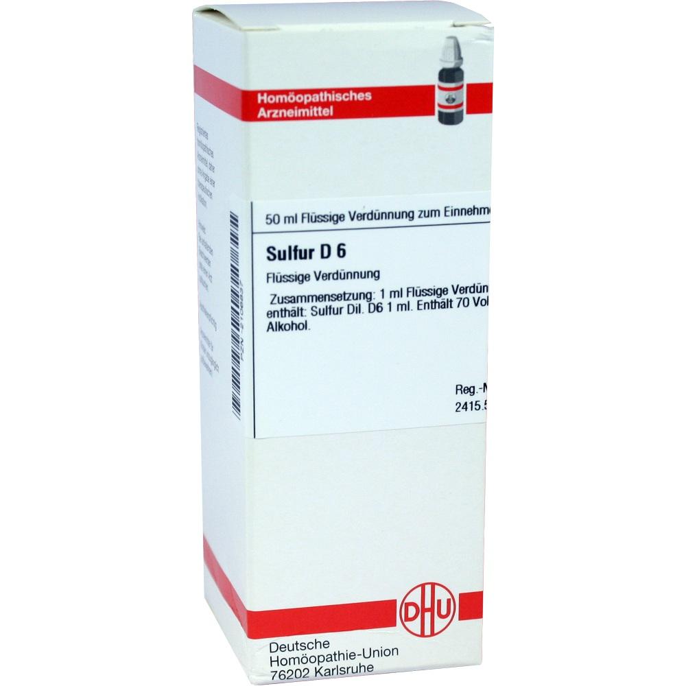 SULFUR D 6 Dilution 50 ml Dilution