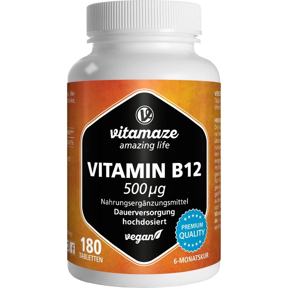 VITAMIN B12 500 UG vegan 180 St Tabletten