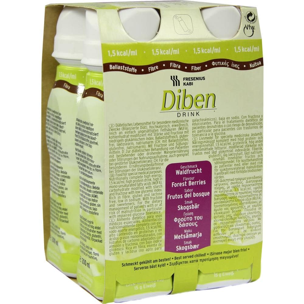 Diben Drink Waldfrucht Trinknahrung Fresenius 4X200 ml Flüssigkeit