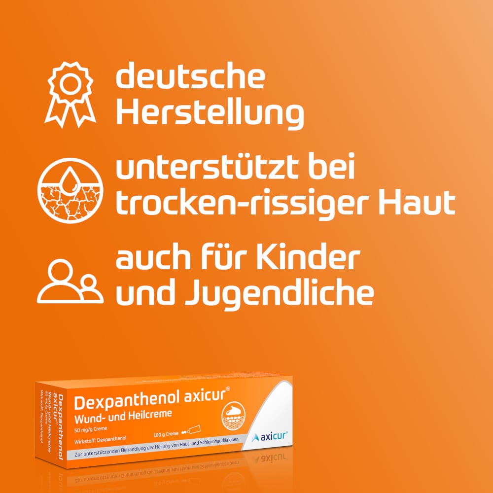 Dexpanthenol axicur Wund- und Heilcreme 50mg/g 100 g Creme