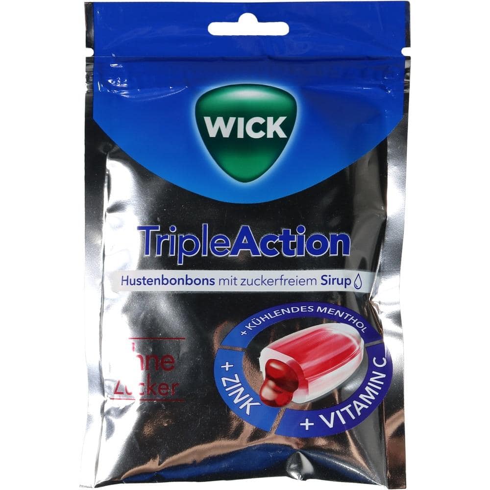 WICK TripleAction ohne Zucker 72 g Bonbons