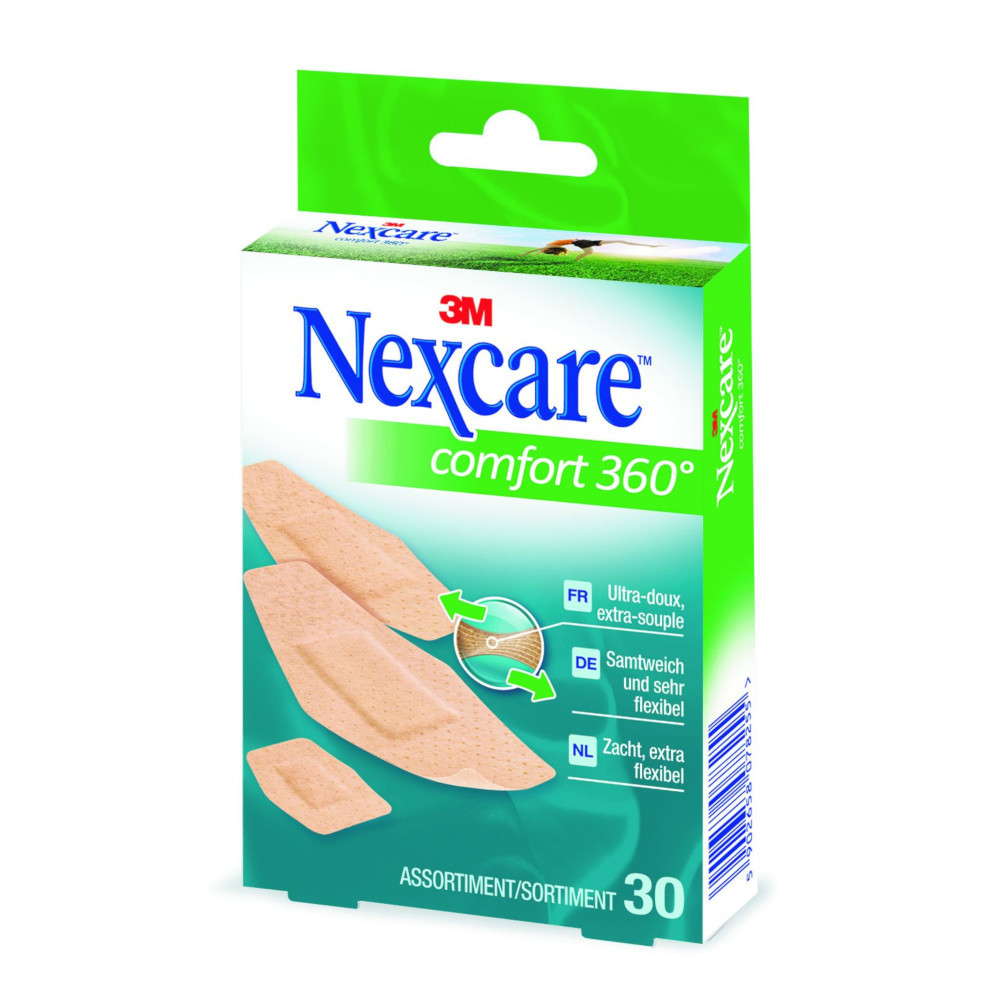 Nexcare Comfort 360° Pflaster Assortiert 3 Größen 30 St Pflaster