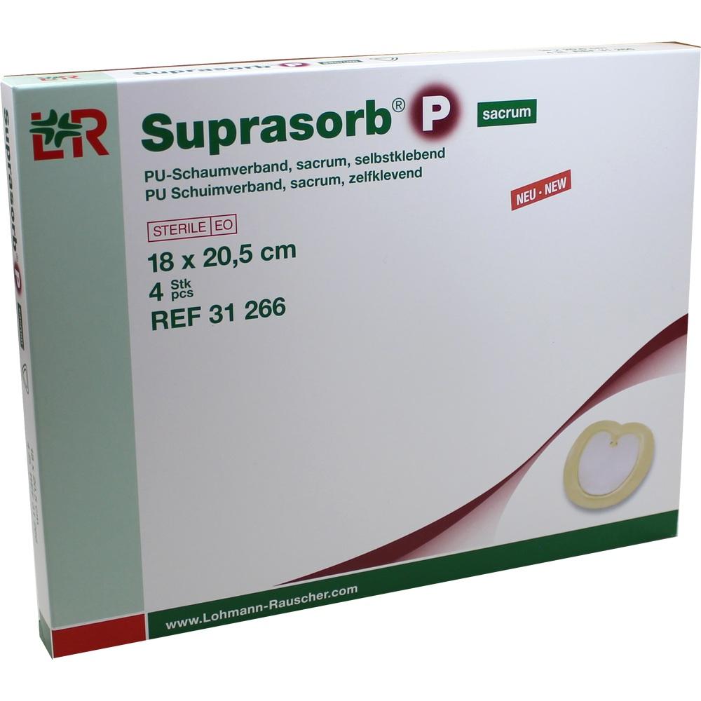 SUPRASORB P PU-Schaumv.sacrum 18x20,5 cm selbstkl. 4 St Verband