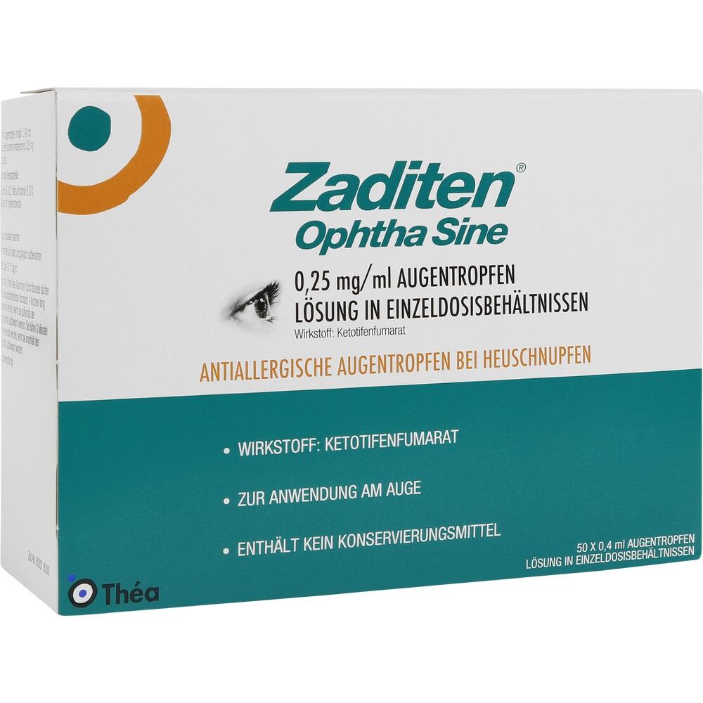 Zaditen Ophtha Sine Augentropfen 50 St Einzeldosispipetten