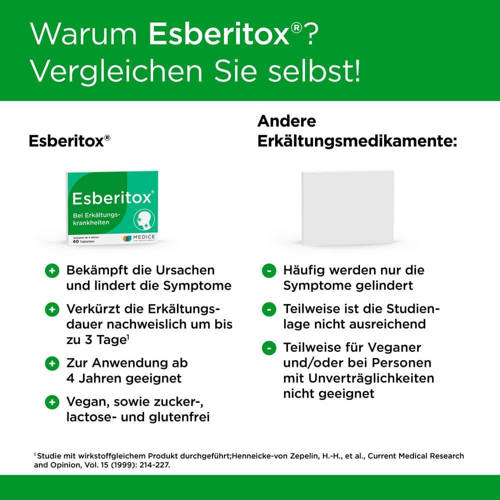 Esberitox Tabletten bei Erkältungskrankheiten  60 St Tabletten