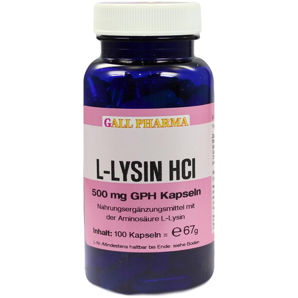 LYSIN HCl 500 mg GPH Kapseln 100 St Kapseln