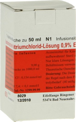 ISOTONISCHE NaCl Lösung 0,9% Eifelfango 50 ml Infusionslösung
