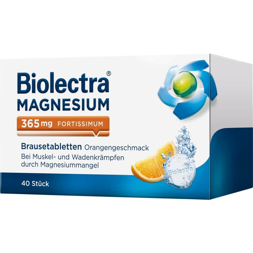 Biolectra MAGNESIUM 365mg FORTISSIMUM Orange 40 St Brausetabletten