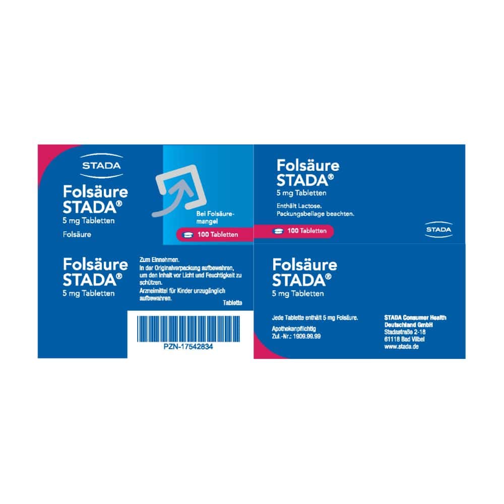 Folsäure STADA 5 mg 100 St Tabletten