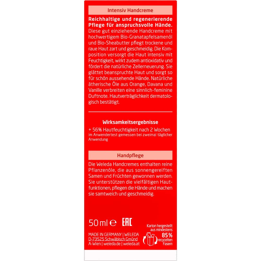Weleda Intensiv Handcreme Granatapfel 50 ml Creme