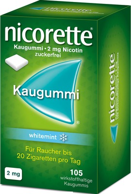 nicorette 2 mg Nikotinkaugummi whitemint für Raucher zum Aufhören