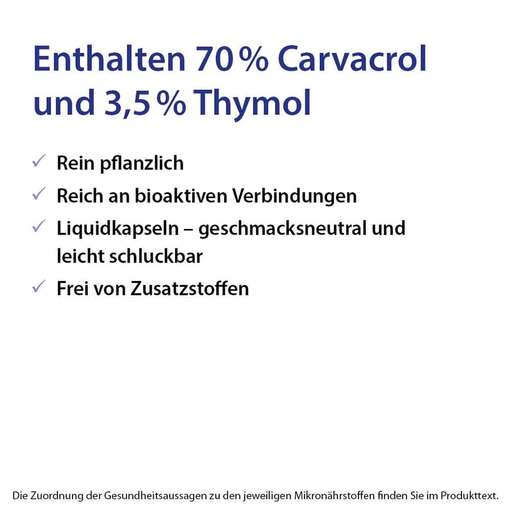 Dr. Jacob's Oregano-Öl Kapseln Carvacrol Thymol vegan
