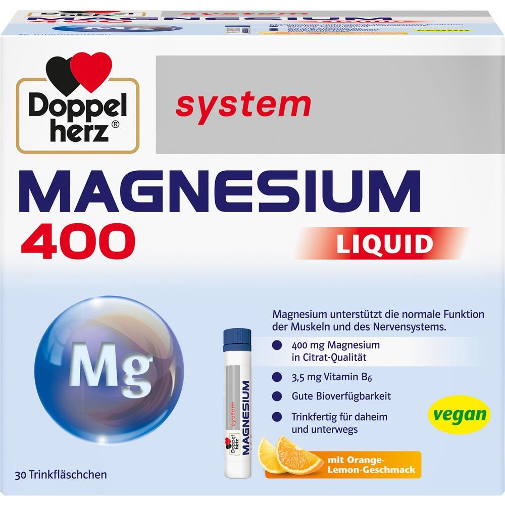 Doppelherz system Magnesium 400 LIQUID 30 St Trinkampullen