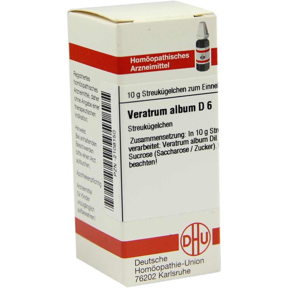 VERATRUM ALBUM D 6 Globuli 10 g Globuli