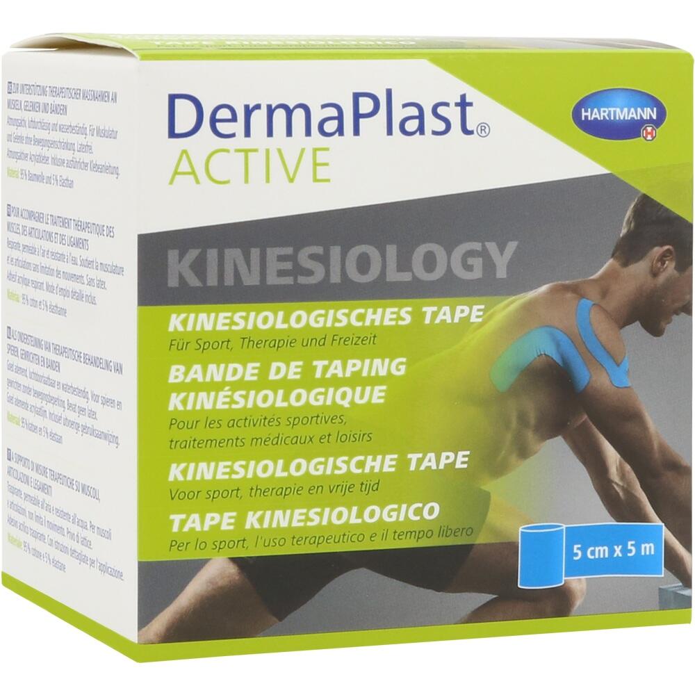 DermaPlast Active Kinesiology Tape 5cm x 5m blau 1 St