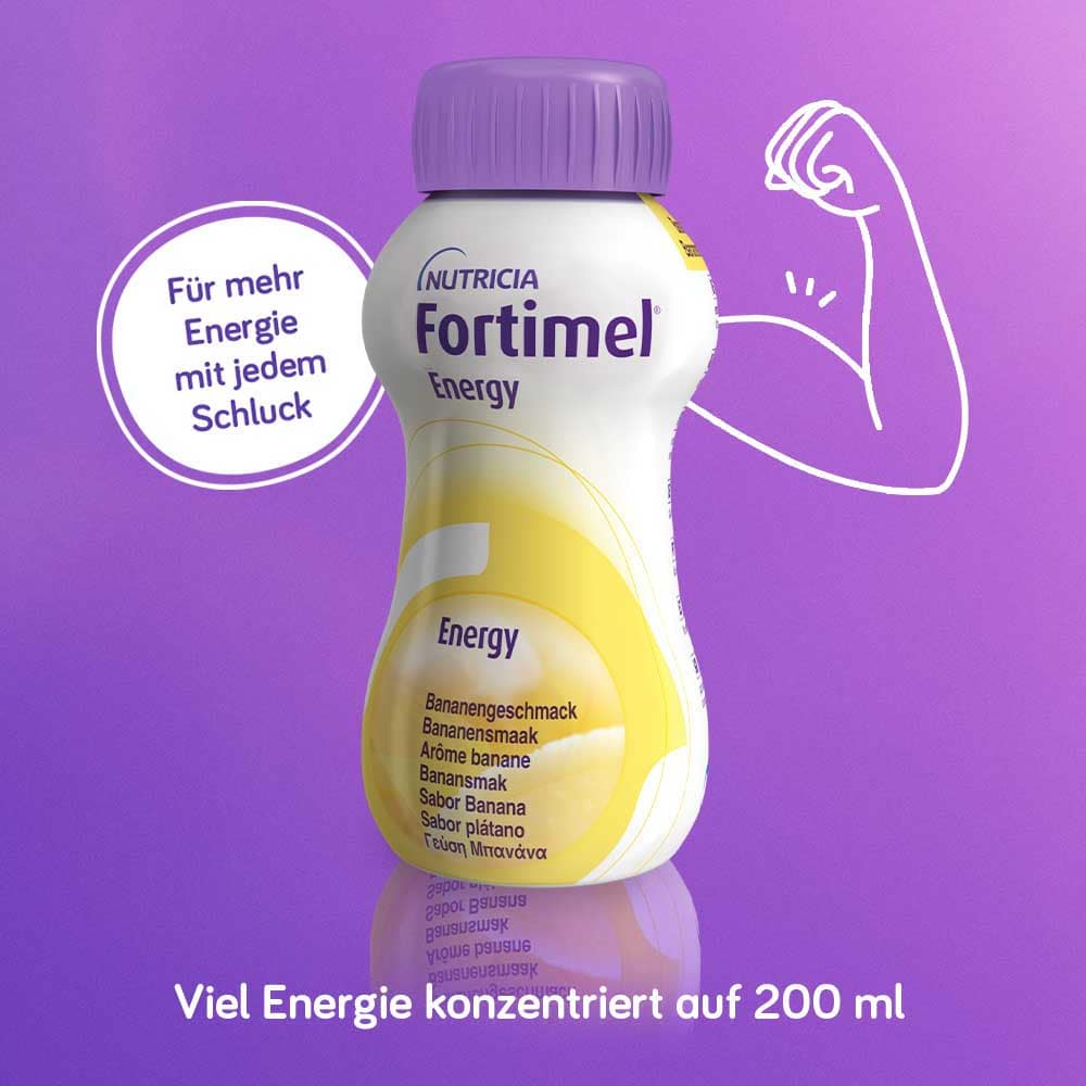 Fortimel Energy Trinknahrung Banane 8X4X200 ml Flüssigkeit