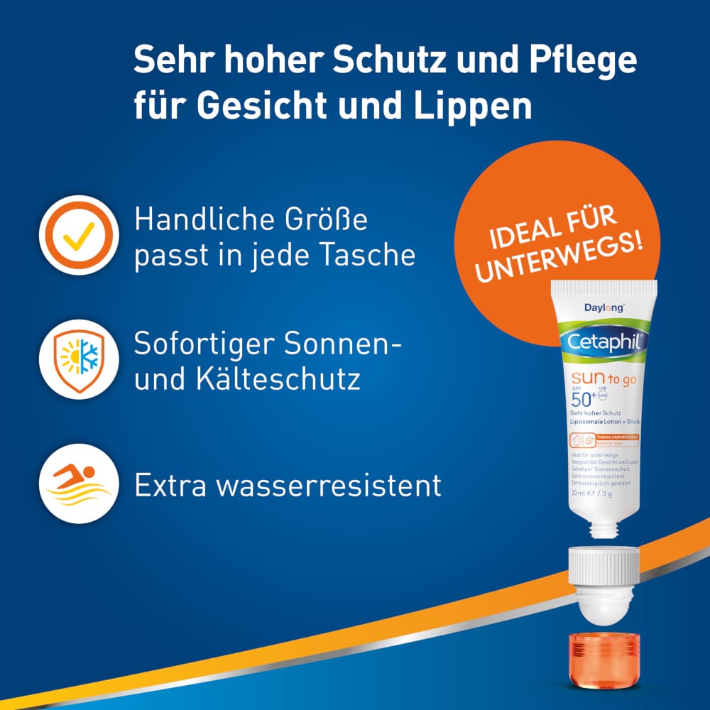 Cetaphil SUN to go SPF 50+ Creme & Stick 20 ml Lotion