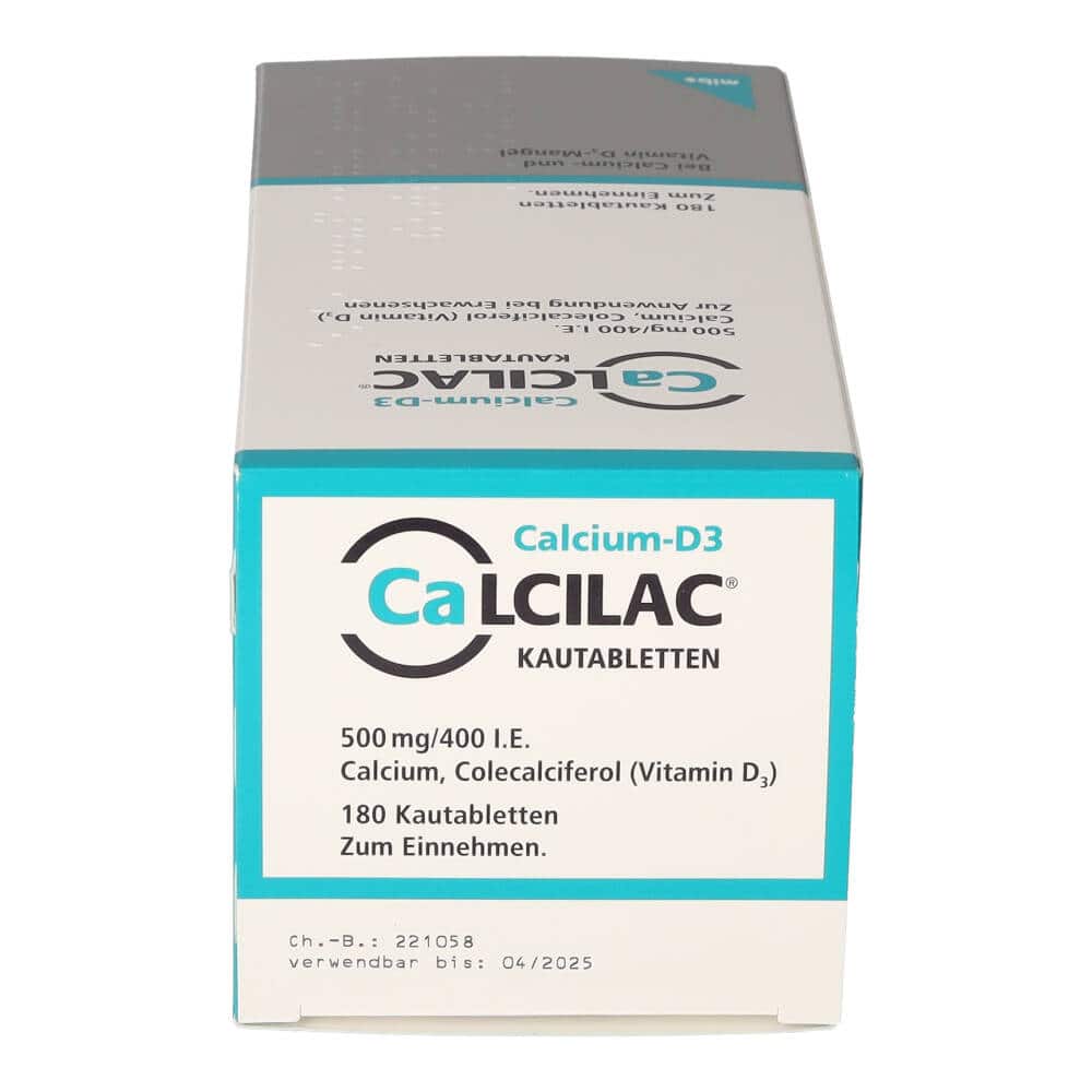 Calcilac 500mg/400 I.E. 180 St Kautabletten