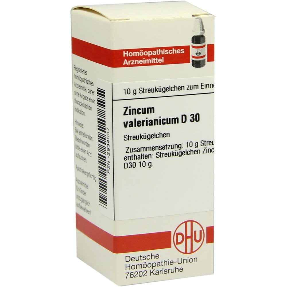 ZINCUM VALERIANICUM D 30 Globuli 10 g Globuli