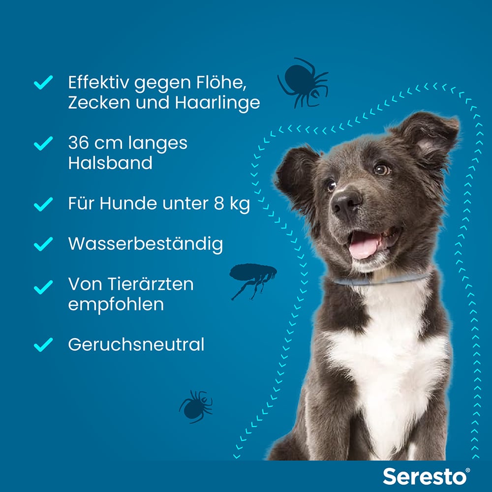 Seresto Halsband für kleine Hunde bis 8 kg 1 St Halsband