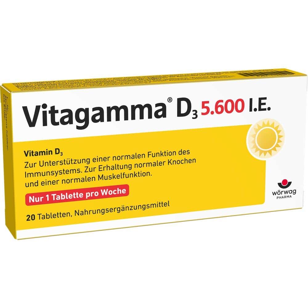 Vitagamma D3 5.600 I.E. Vitamin D3 20 St Tabletten