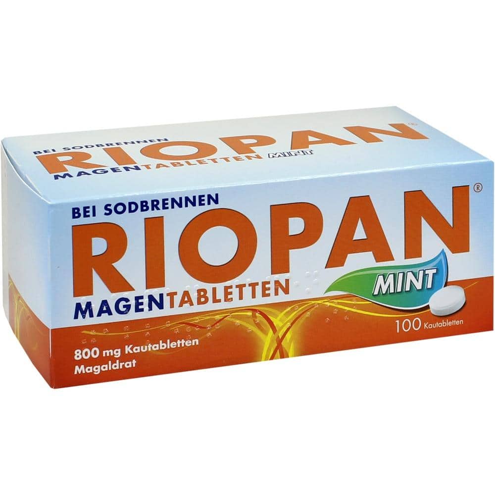 RIOPAN MAGENTABLETTEN Mint - Bei Sodbrennen 100 St Kautabletten