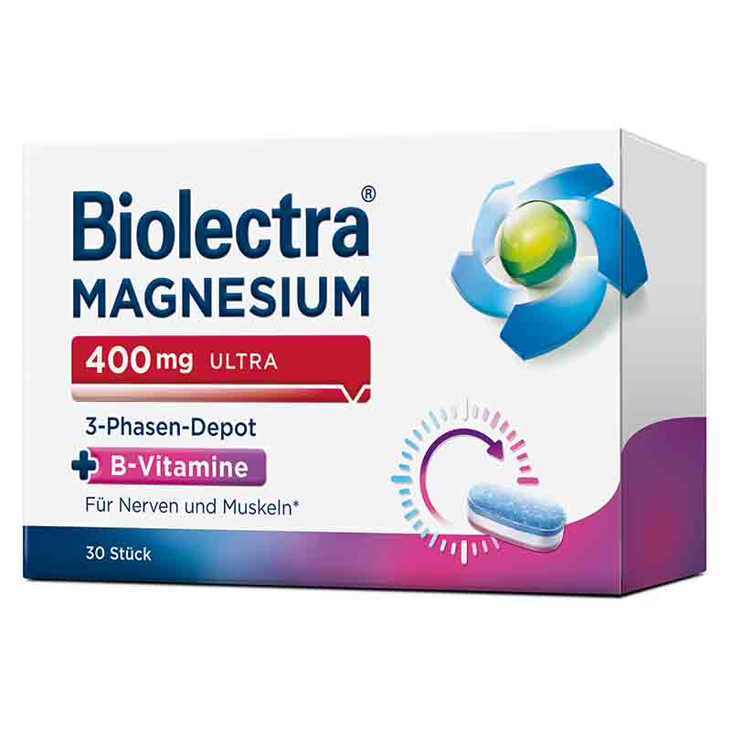 Biolectra MAGNESIUM 400 mg ultra 3-Phasen-Depot 30 St Tabletten